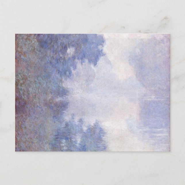Monet - Morning on the Seine, Mist Postcard (Front)