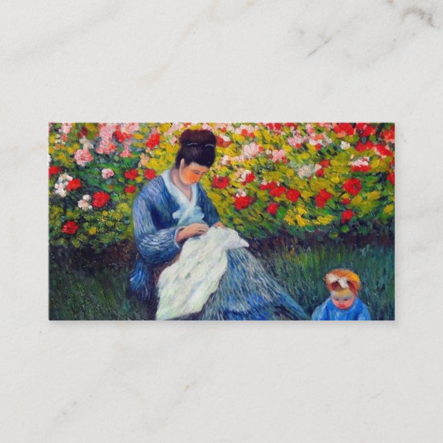 Monet Mother and Child in Garden Enclosure Card (Front)