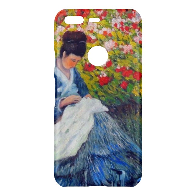 Monet Mother and Child in Garden Uncommon Google Pixel Case (Back)
