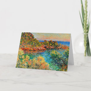 Monet, Near Monte Carlo, famous painting, Card