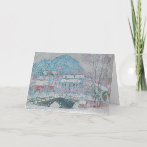 Monet _ Norway Sandviken Village in the Snow Card