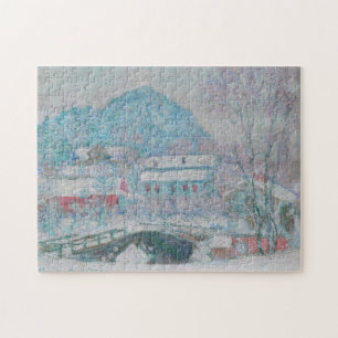 Monet - Norway, Sandviken Village in the Snow Jigsaw Puzzle