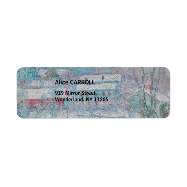 Monet - Norway, Sandviken Village in the Snow Label (Front)