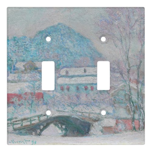 Monet _ Norway Sandviken Village in the Snow Light Switch Cover