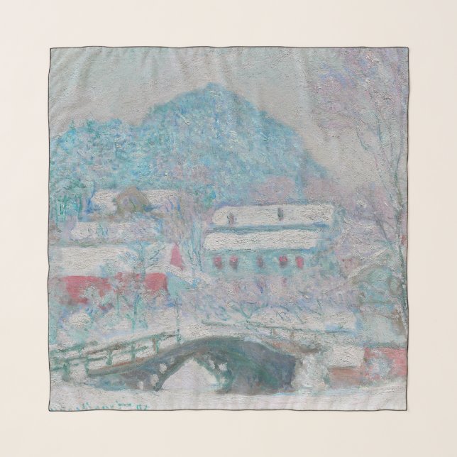 Monet - Norway, Sandviken Village in the Snow Scarf (Front)