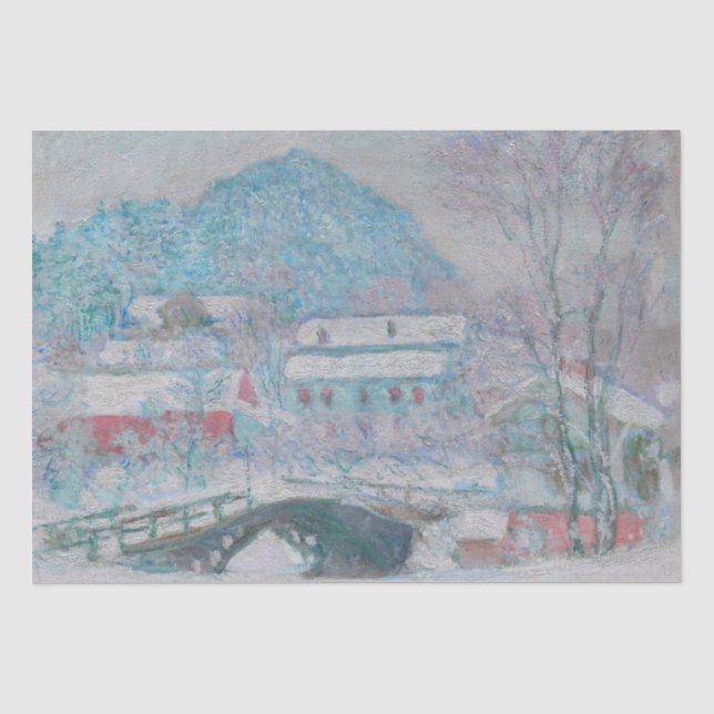 Monet - Norway, Sandviken Village in the Snow Tissue Paper (Front)