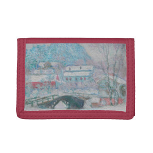 Monet - Norway, Sandviken Village in the Snow Tri-fold Wallet