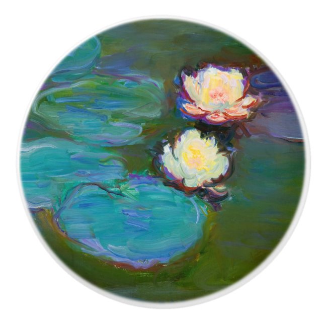 Monet Nympheas (1897-1898) Fine Art Ceramic Knob (Front)