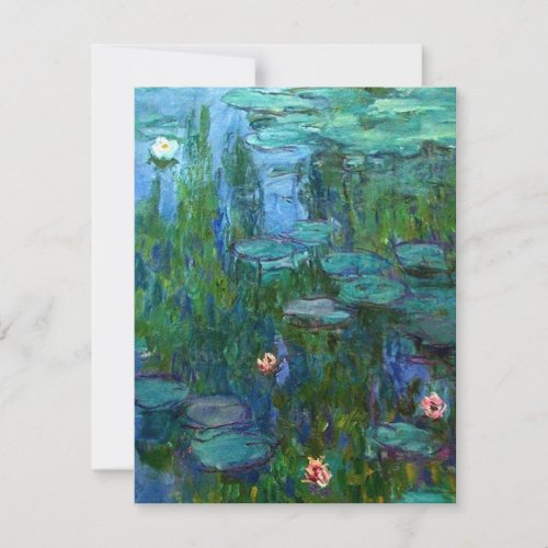 Monet Nympheas Water Lilies Invitations