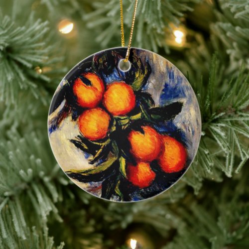 Monet _ Orange Branch Bearing Fruit Ceramic Ornament