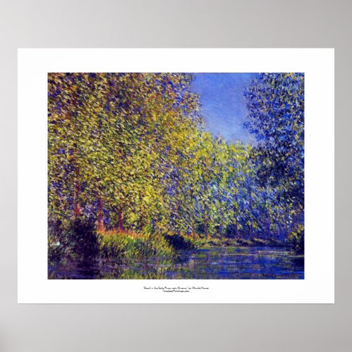 Monet painting bend in river Epte near Giverny Poster