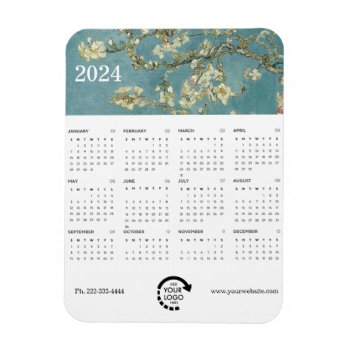 Monet Painting Business Logo 2024 Calendar Magnet by decodesigns at Zazzle