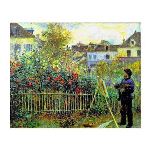 Monet Painting in his Garden at Argenteuil Acrylic Print