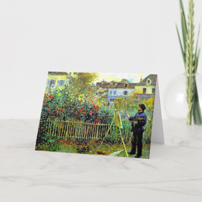 Monet Painting in his Garden at Argenteuil Card (Front)