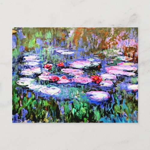 Monet painting Los Nenufares waterlilies Postcard