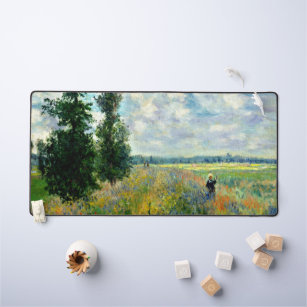 Monet painting, Poppy Field, Argenteuil, Desk Mat