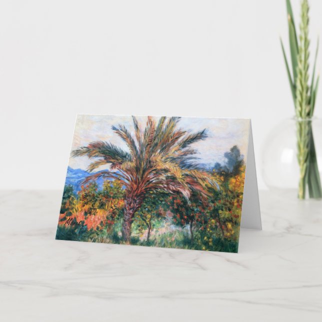 MONET Palm Tree at Bordighera 1884 Greeting Card (Front)