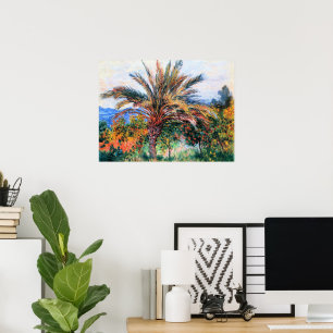 Monet - Palm Tree at Bordighera, Poster