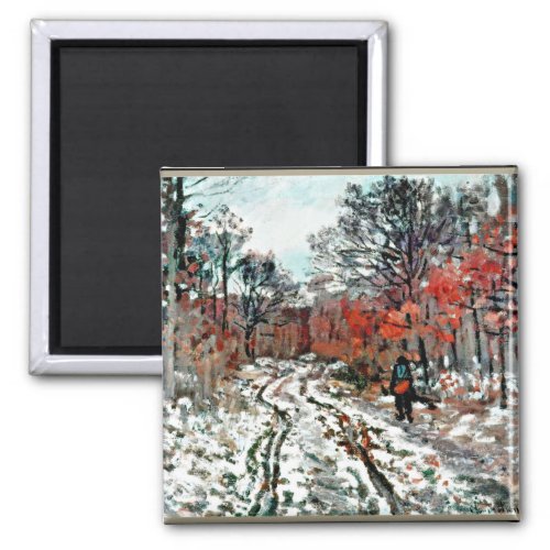 Monet _ Path through the Forest Snow Effect Magnet