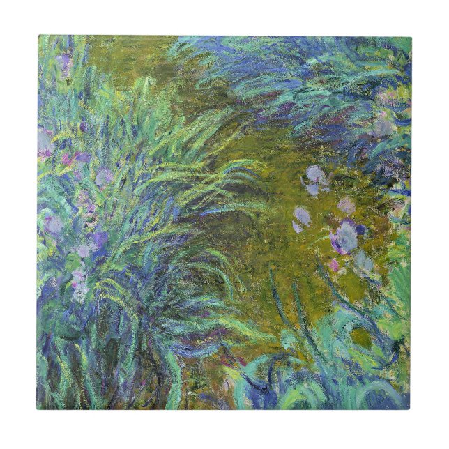 Monet - Path through the Irises 02 Ceramic Tile (Front)