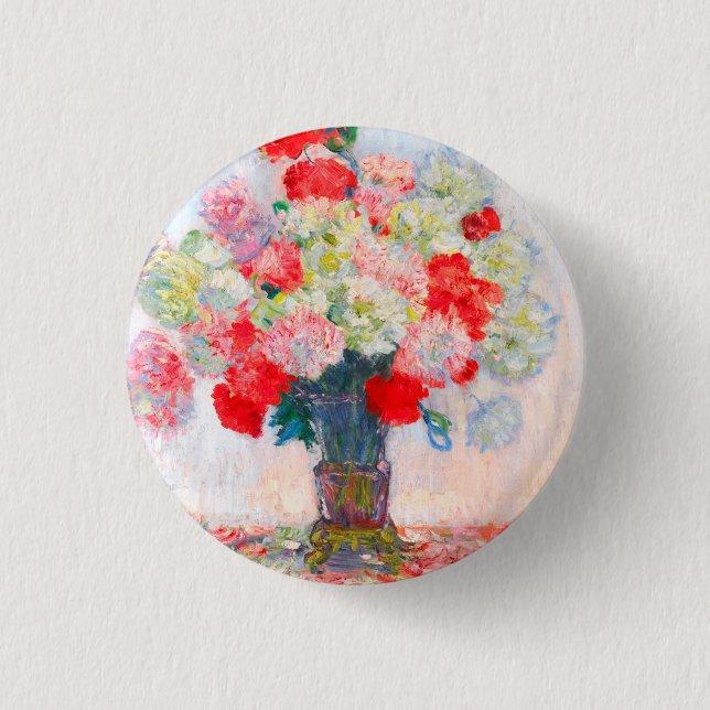 Monet Peonies Button (Front)