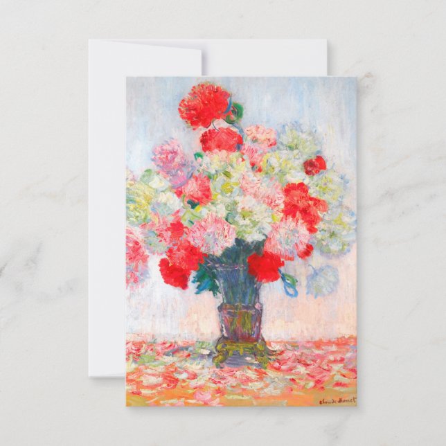 Monet Peonies Invitation (Front)