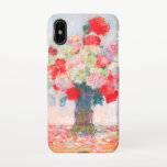 Monet Peonies iPhone X Case<br><div class="desc">iPhone X Case featuring Claude Monet’s flower painting. Beautiful red,  yellow,  and white peonies in a blue vase. A great Monet gift for fans of impressionism and French art.</div>