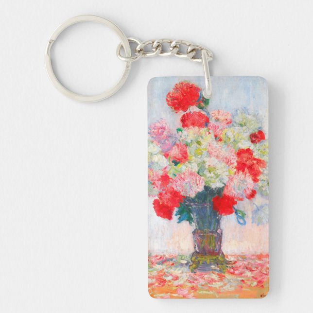 Monet Peonies Keychain (Front)