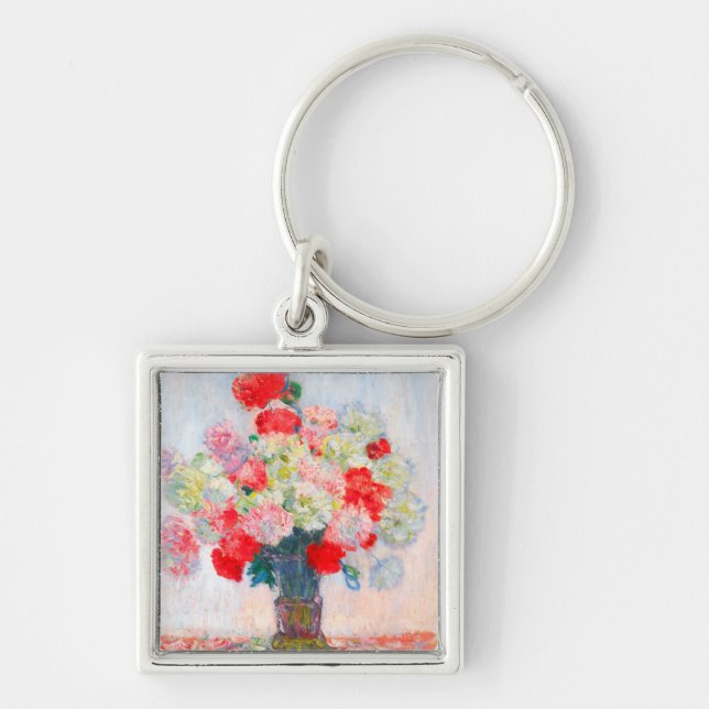 Monet Peonies Keychain (Front)