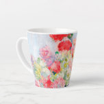 Monet Peonies Latte Mug<br><div class="desc">Latte Mug featuring Claude Monet’s flower painting. Beautiful red,  yellow,  and white peonies in a blue vase. A great Monet gift for fans of impressionism and French art.</div>