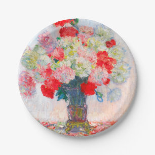 Monet Peonies Paper Plates