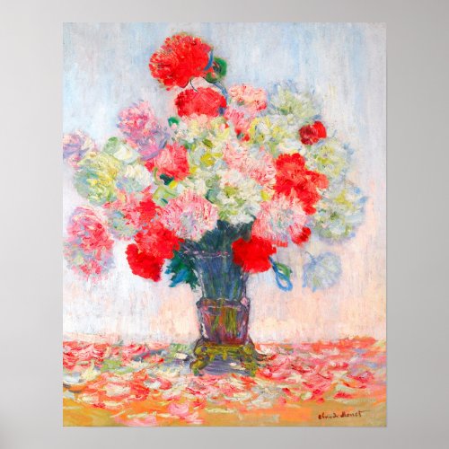 Monet Peonies Poster