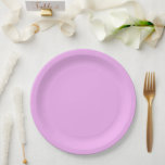 Monet Pink Paper Plates<br><div class="desc">Water Lilies,  1919 famous painting by Claude Monet,  with color coordinated solid colors pinkish-purple and Monet blue,  ready to mix and match.</div>