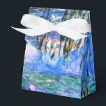 Monet Pink Water Lilies  Favor Boxes<br><div class="desc">A Monet pink water lilies favor box featuring beautiful pink water lilies floating in a calm blue pond with lily pads. A great Monet gift for fans of impressionism and French art. Serene nature impressionism with lovely flowers and scenic pond landscape.</div>
