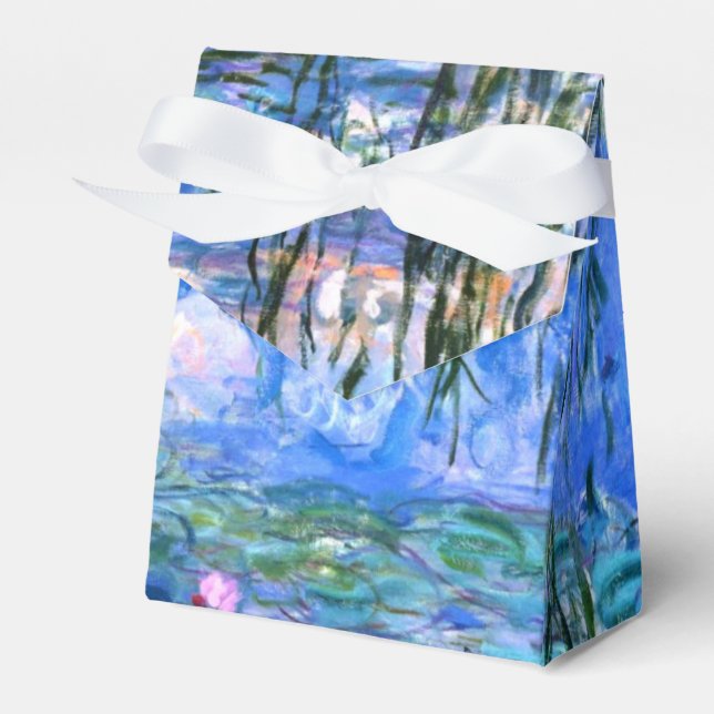Monet Pink Water Lilies  Favor Boxes (Front Side)