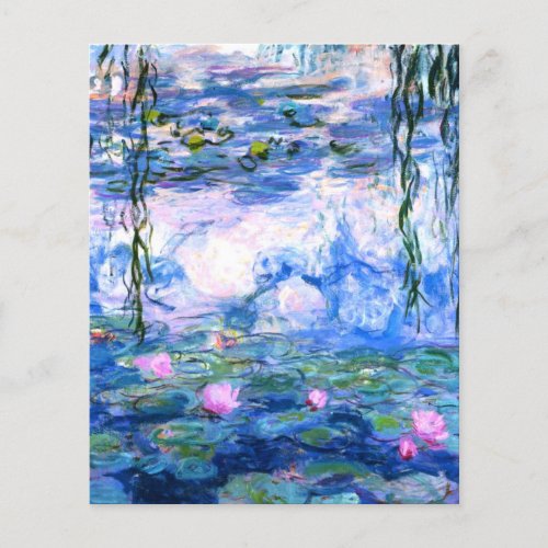 Monet Pink Water Lilies  Flyer