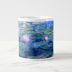 Monet Pink Water Lilies Giant Coffee Mug