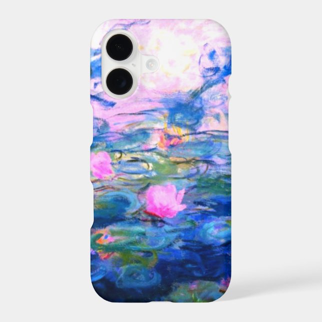 Monet Pink Water Lilies  iPhone Case (Back)