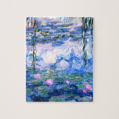 Monet Pink Water Lilies  Jigsaw Puzzle