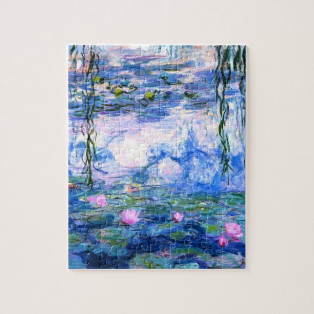 Monet Pink Water Lilies  Jigsaw Puzzle (Vertical)