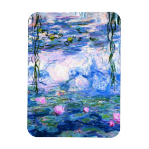 Monet Pink Water Lilies  Magnet