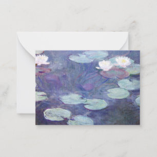 Monet - Pink Water-Lilies Note Card