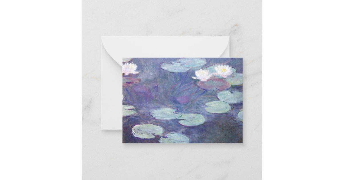 Pink WaterLilies Note Card Zazzle