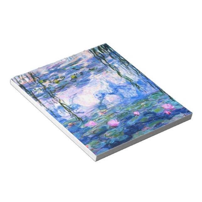 Monet Pink Water Lilies  Notepad (Angled)
