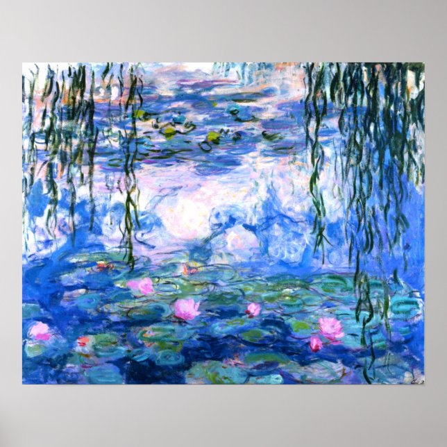 Monet Pink Water Lilies  Poster (Front)