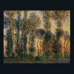 Monet - Poplars At Giverny 1888 Poster<br><div class="desc">Poplars At Giverny 1888 by Claude Monet. For more poster-ready images from Zedign Art Series Book 3 "Claude Monet - Paintings & Drawings  Vol 2",  visit https://books.zedign.com/zas/3.html</div>