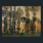 Monet - Poplars At Giverny 1888 Poster<br><div class="desc">Poplars At Giverny 1888 by Claude Monet. For more poster-ready images from Zedign Art Series Book 3 "Claude Monet - Paintings & Drawings  Vol 2",  visit https://books.zedign.com/zas/3.html</div>
