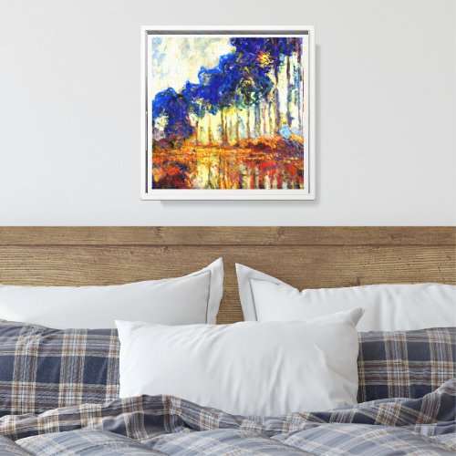 Monet _ Poplars in Autumn Canvas Print