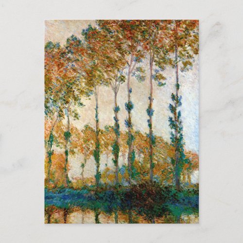Monet _ Poplars on the Bank of River Epte Postcard