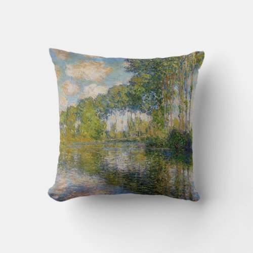 Monet Poplars on the River Epte Pillow